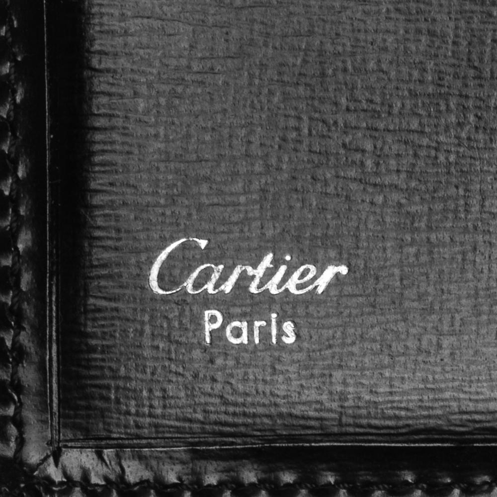 Cartier Black Leather Must De Cartier Bifold Wallet 2