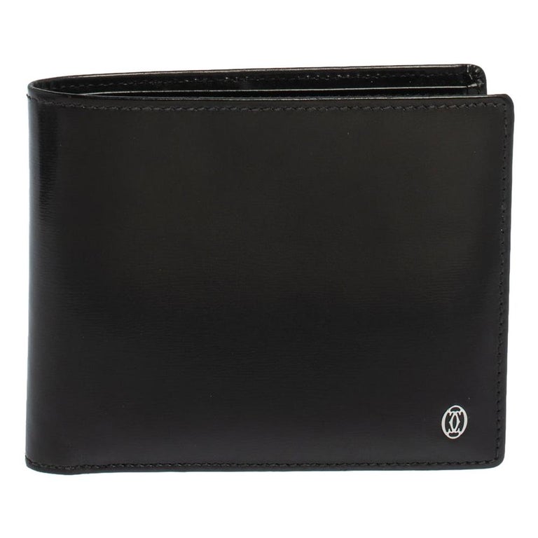 Cartier Black Leather Must De Cartier Bifold Wallet at 1stDibs