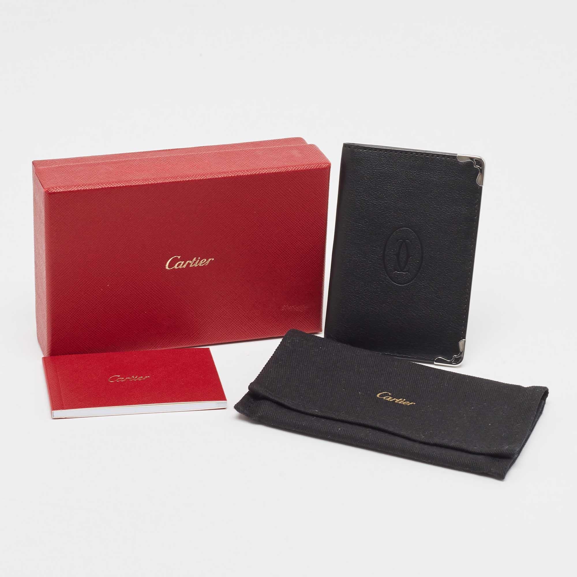 Cartier Black Leather Must De Cartier Card Holder 8