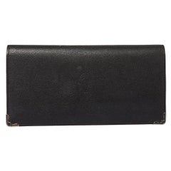 Cartier Black Leather Must De Cartier Zipped International Wallet