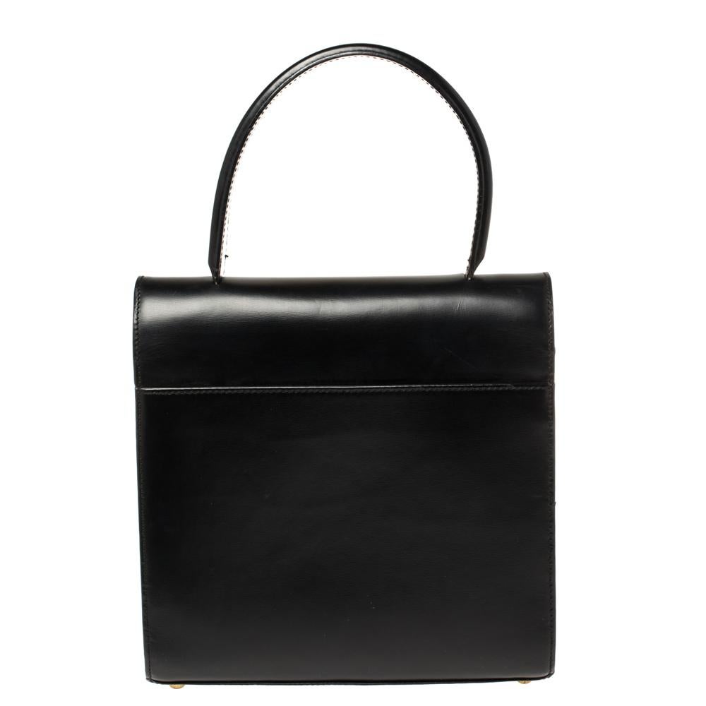 Cartier Black Leather Panthere Top Handle Bag at 1stDibs | cartier ...