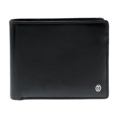 Cartier Black Leather Pasha De Bifold Wallet