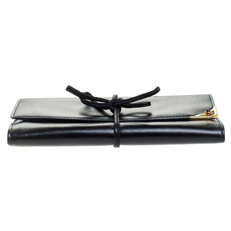Cartier Black Leather Sapphire Line Jewelry Wallet 2