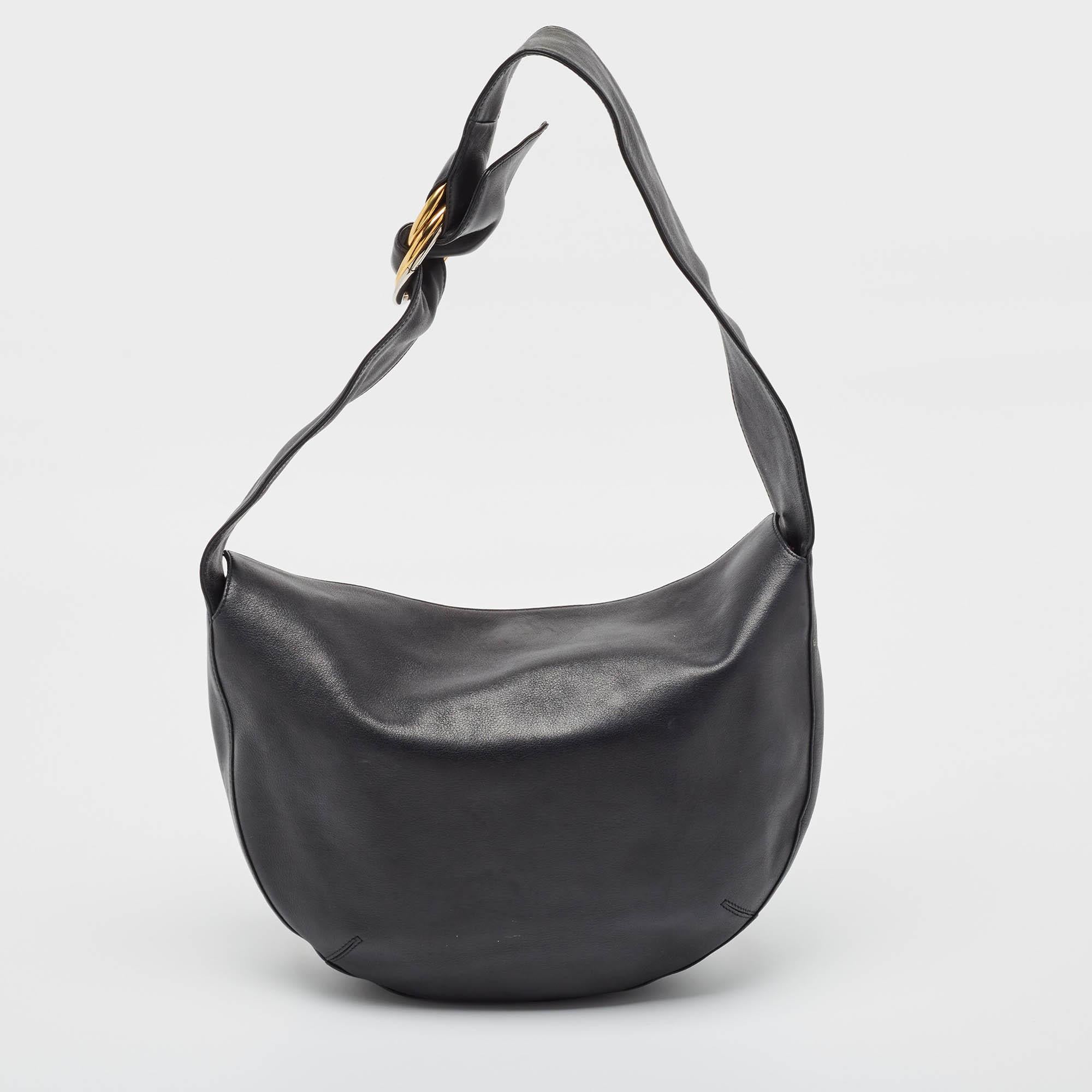 Women's Cartier Black Leather Shoulder Bag