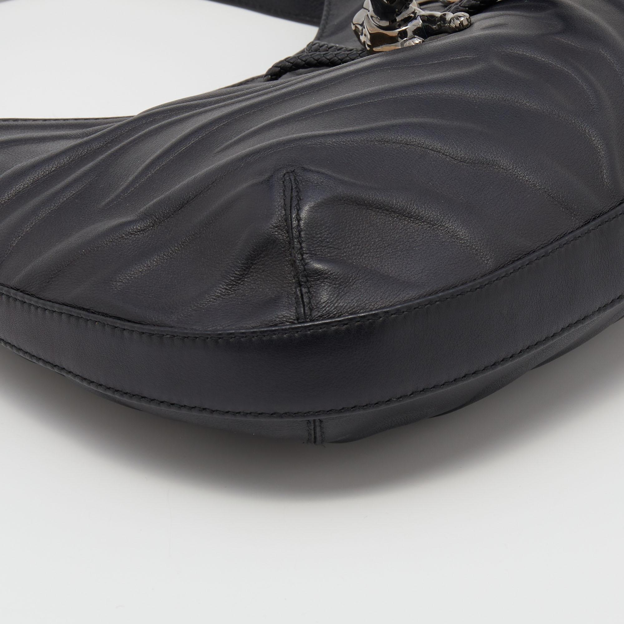 Women's Cartier Black Leather Small Panthere de Cartier Bag