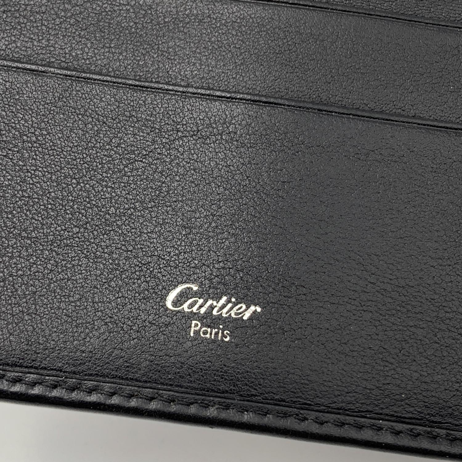 Cartier Black Leather Trinity Wallet Compact Coin Purse 4