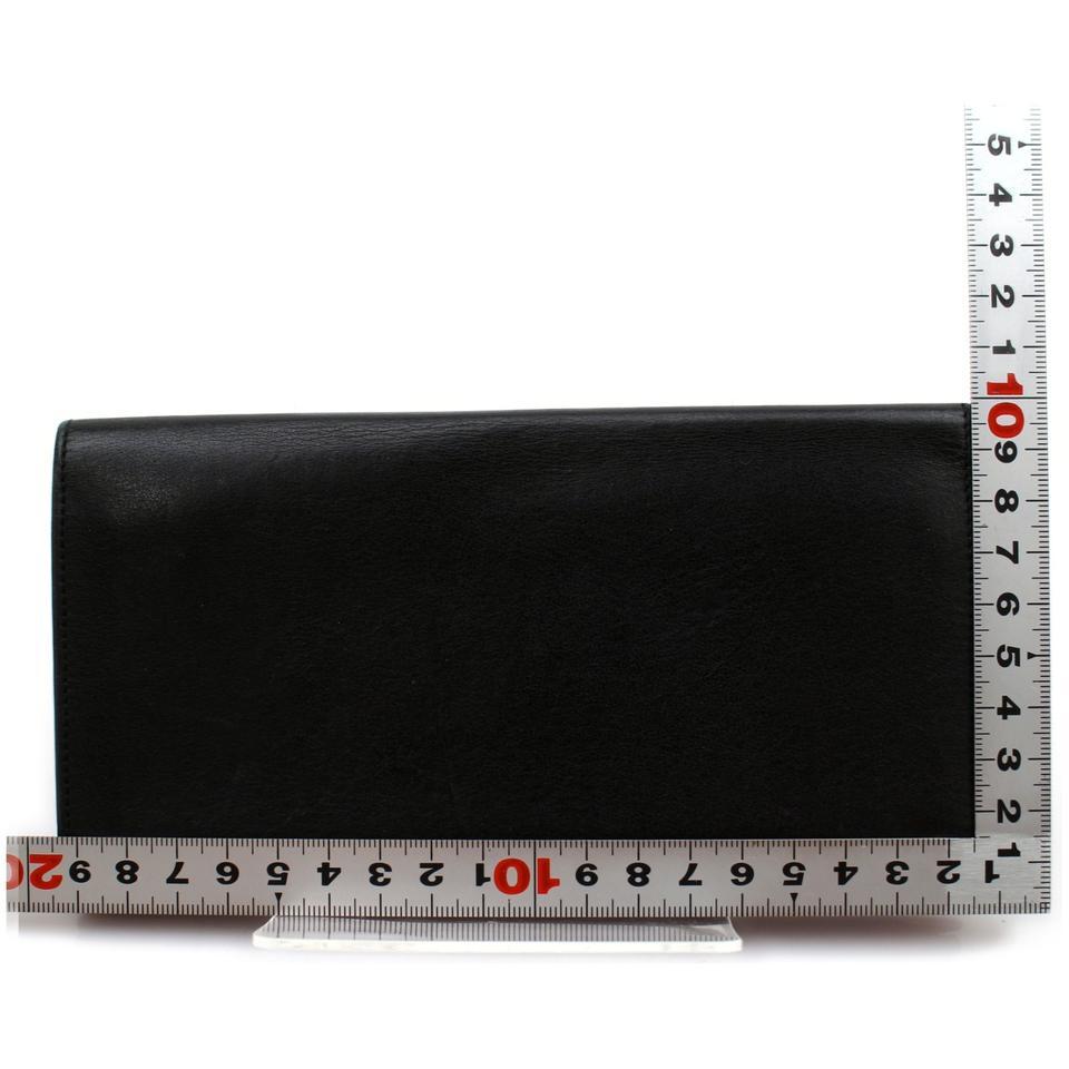 Cartier Black Long 872169 Logo Leather Bifold Wallet en vente 1