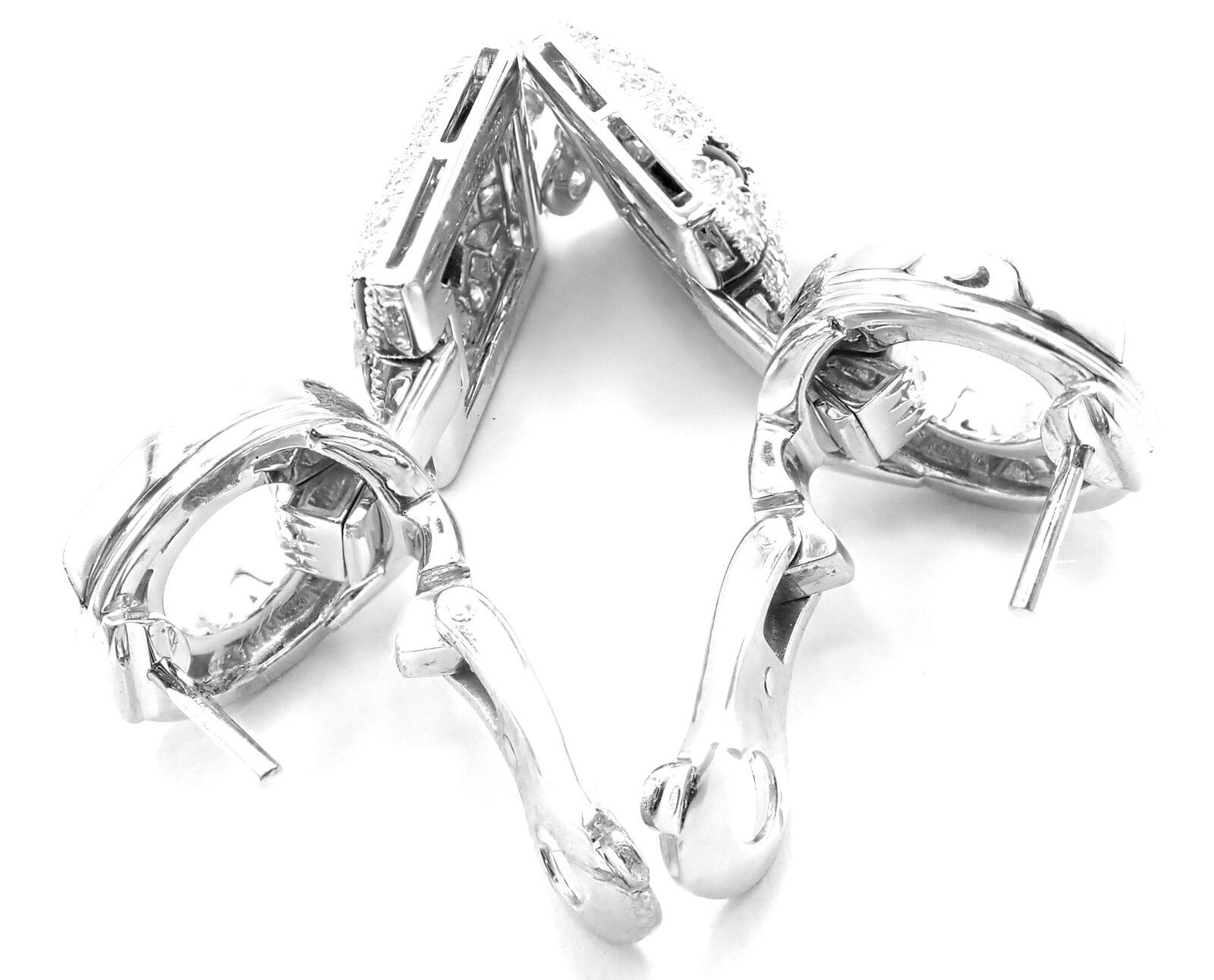 Boucles d'oreilles Panthère en Onyx Noir Diamant Or Cartier 4