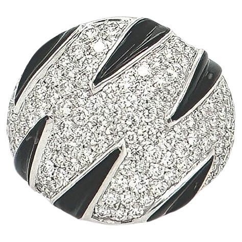 CARTIER Black Onyx Diamond Zebra Ring