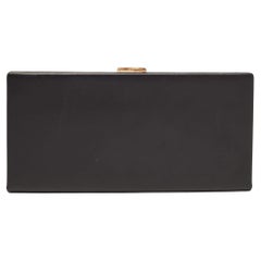 Cartier Black Patent Leather Frame Clutch