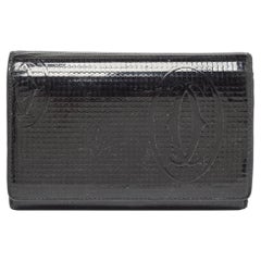 Cartier Black Patent Leather Happy Birthday Compact Wallet