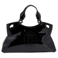 Cartier Black Patent Leather Large Marcello de Cartier Bag