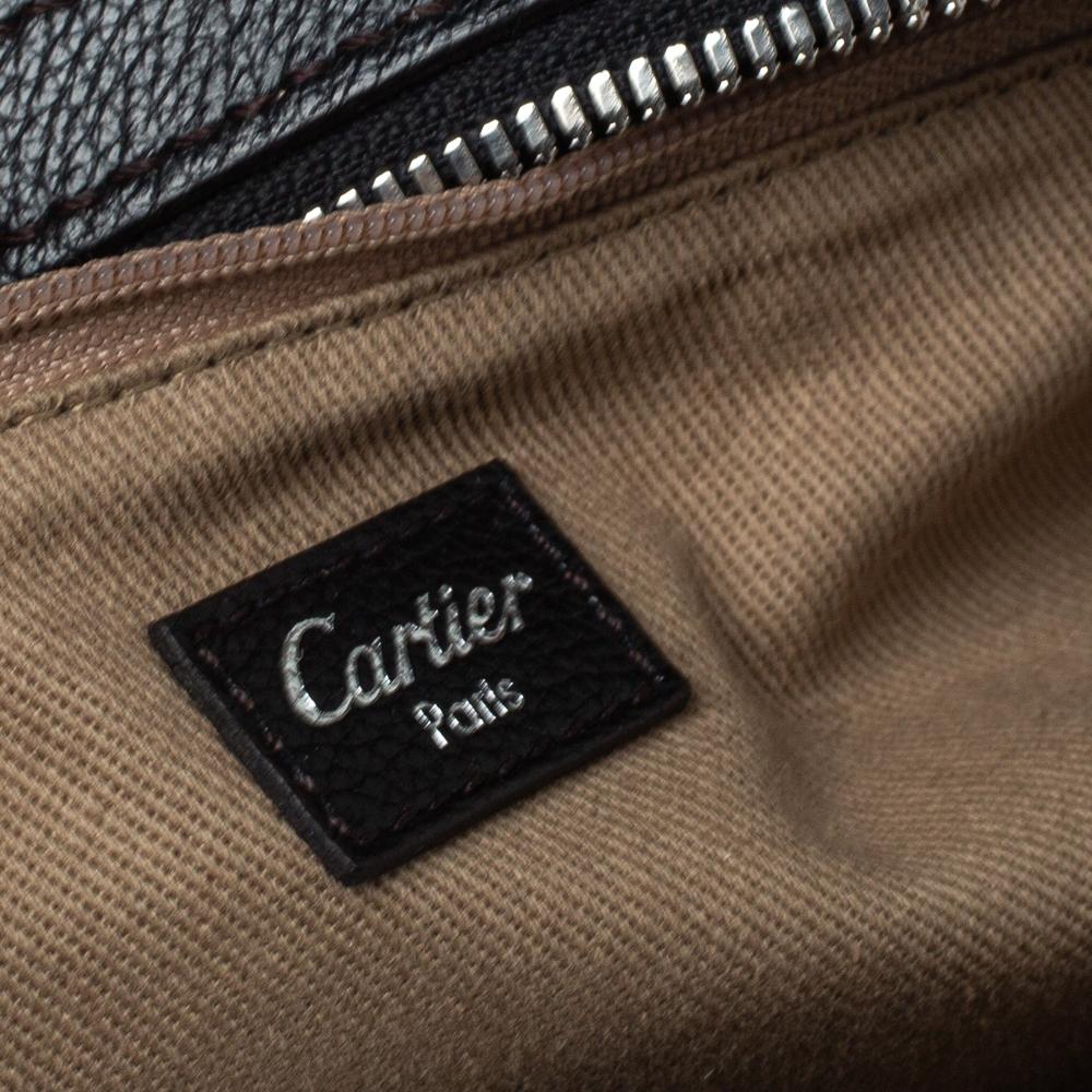 Cartier Black Patent Leather Marcello de Cartier Bowler Bag 4