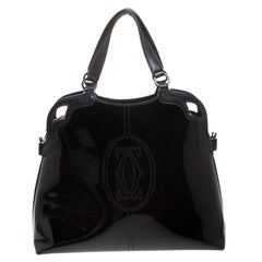 Cartier Black Patent Leather Marcello de Cartier Satchel