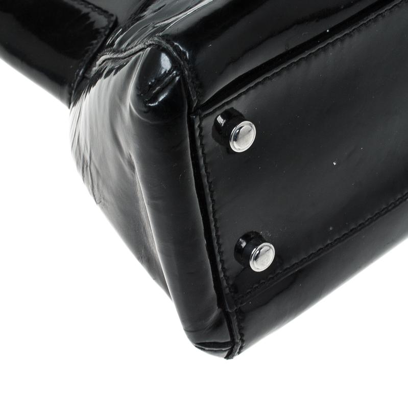Cartier Schwarzes Lackleder Kleine Marcello De Cartier Tasche 6