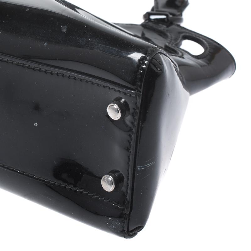 Cartier Black Patent Leather Small Marcello De Cartier Bag 3