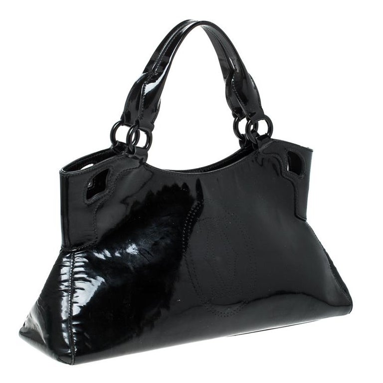 Cartier Black Patent Leather Small Marcello De Cartier Bag at 1stDibs