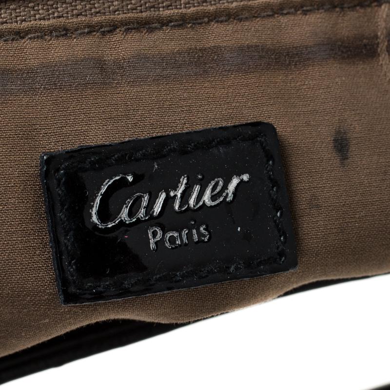 Cartier Schwarzes Lackleder Kleine Marcello De Cartier Tasche 2