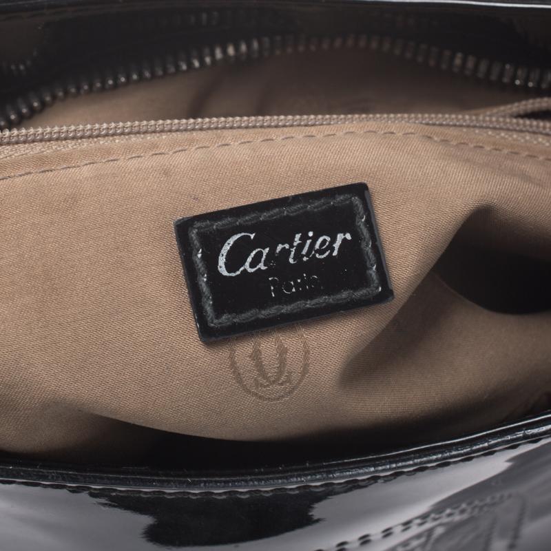 Women's Cartier Black Patent Leather Small Marcello De Cartier Bag