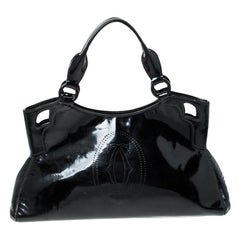 Cartier Black Patent Leather Small Marcello De Cartier Bag