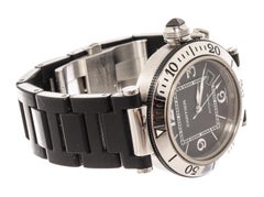 Cartier Black SS Pasha Watch