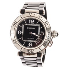 Cartier Black SS Pasha 40mm Watch