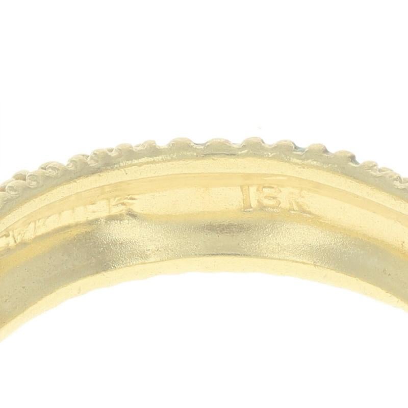 Cartier Blue Enamel Eternity Band Yellow Gold 18k Designer Milgrain Ring 2