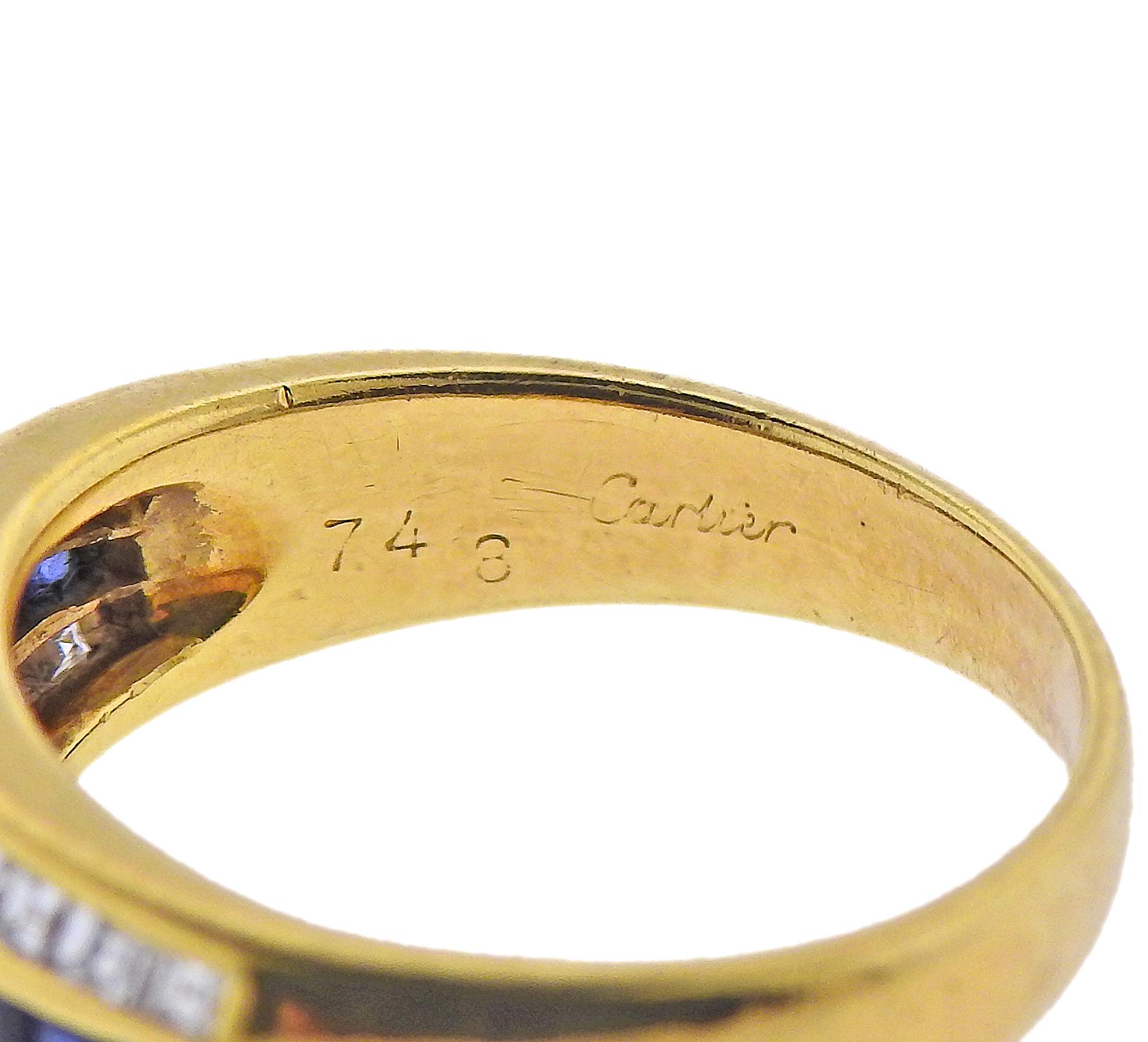 cartier blue sapphire ring