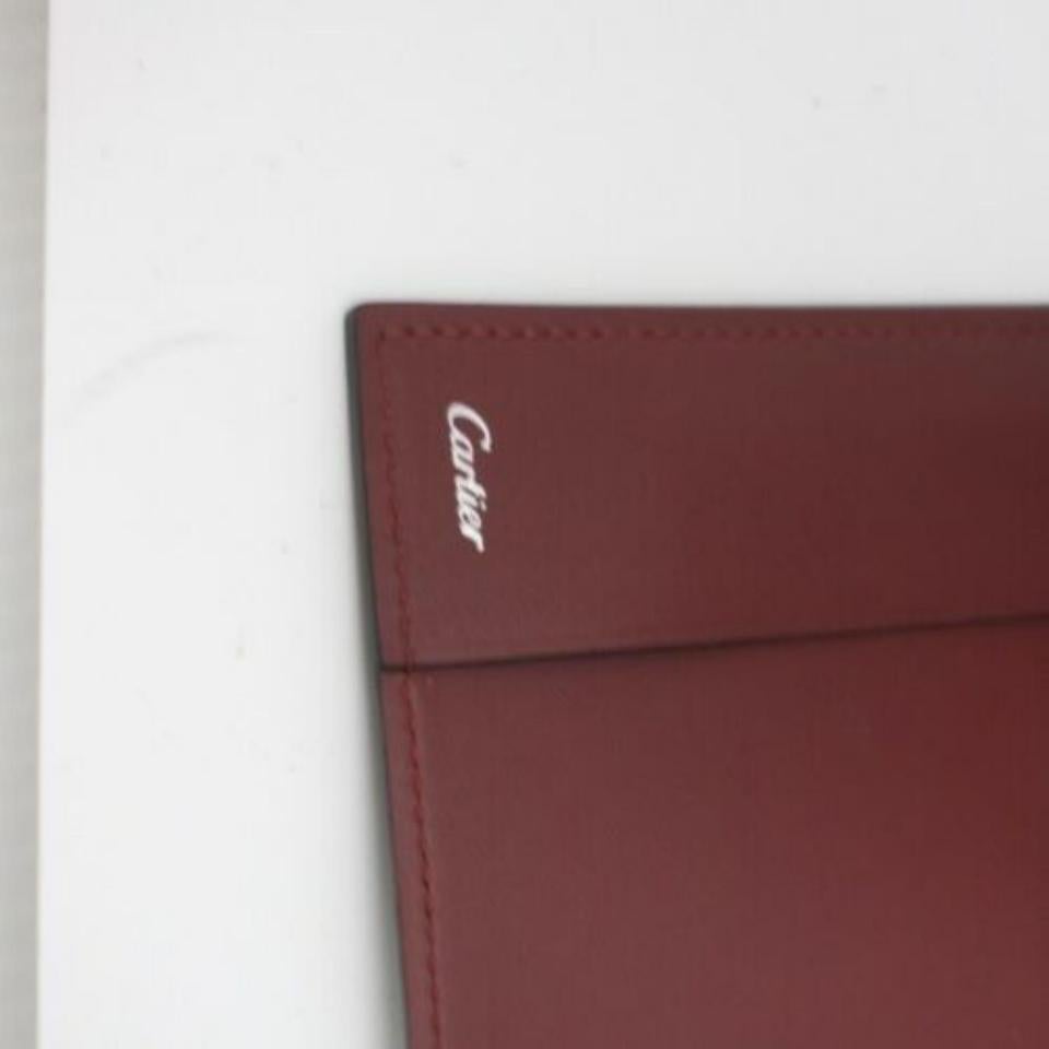 Agenda Cartier Bordeaux en cuir, couverture de journal en cuir 872916 6
