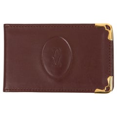 Cartier Bordeaux Cuir Bordeaux Miroir de poche