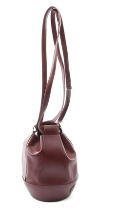 Cartier Bordeaux Leather Bucket Bag