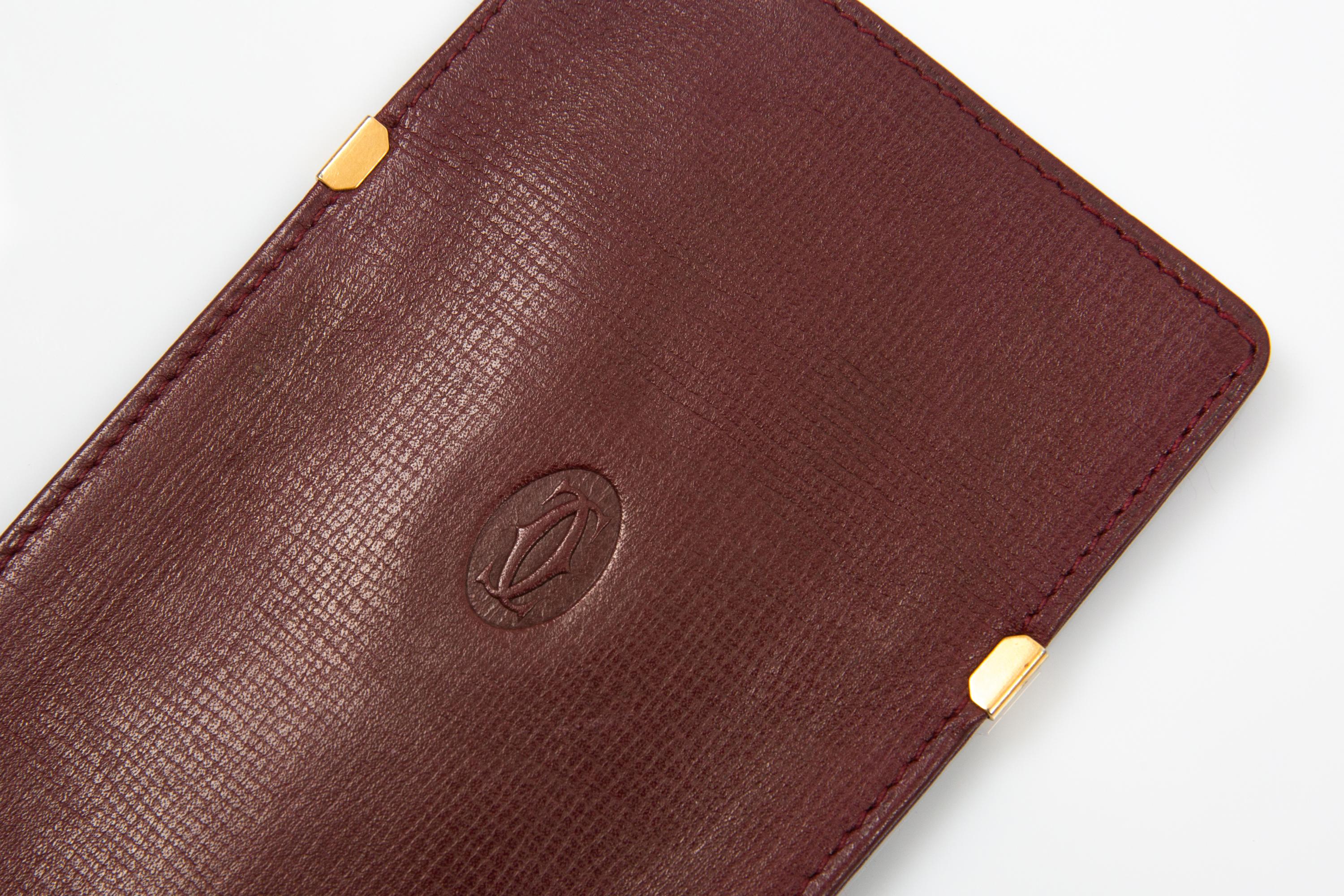 Marrone Cartier Custodia in pelle Bordeaux in vendita