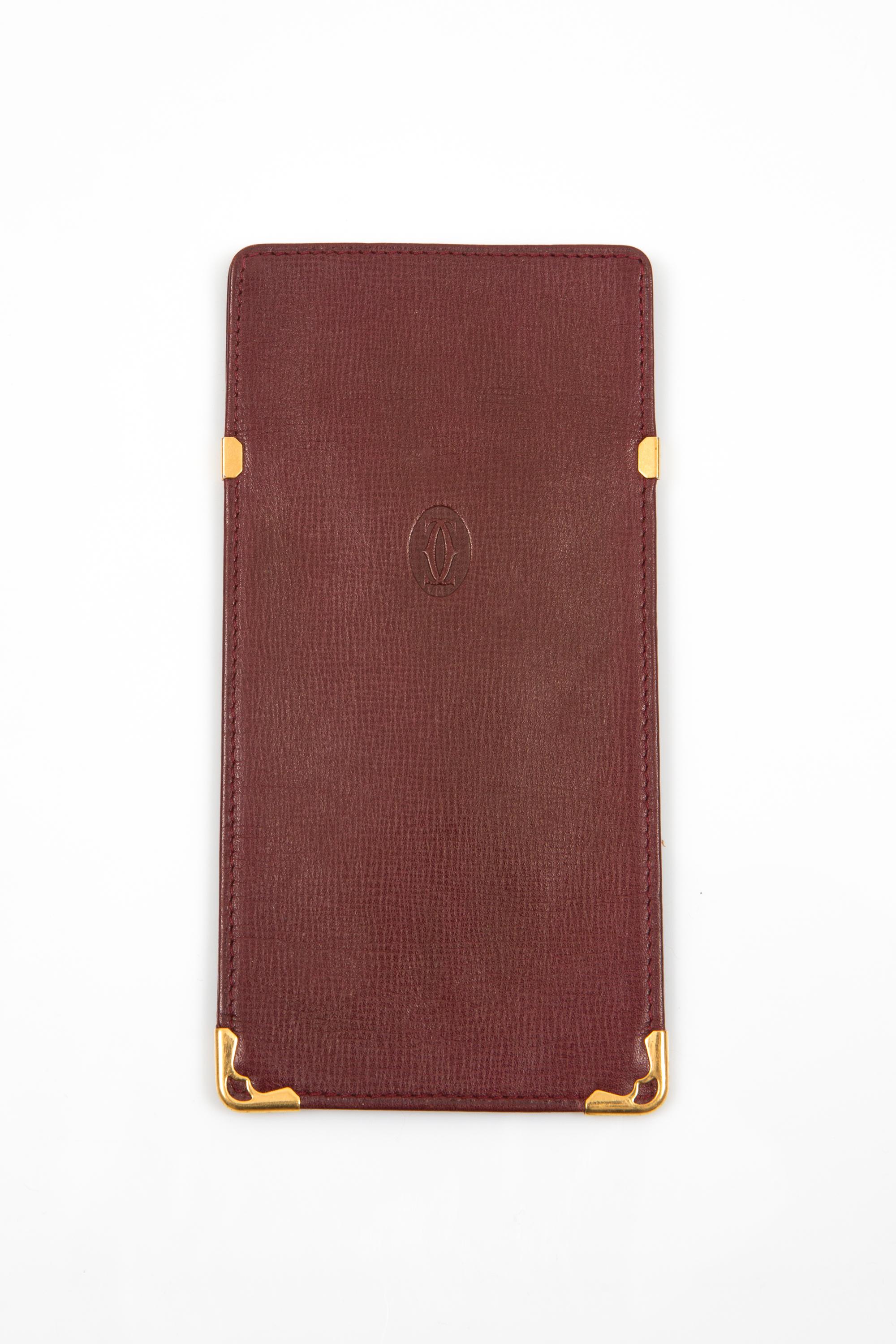 Cartier Custodia in pelle Bordeaux in vendita 1