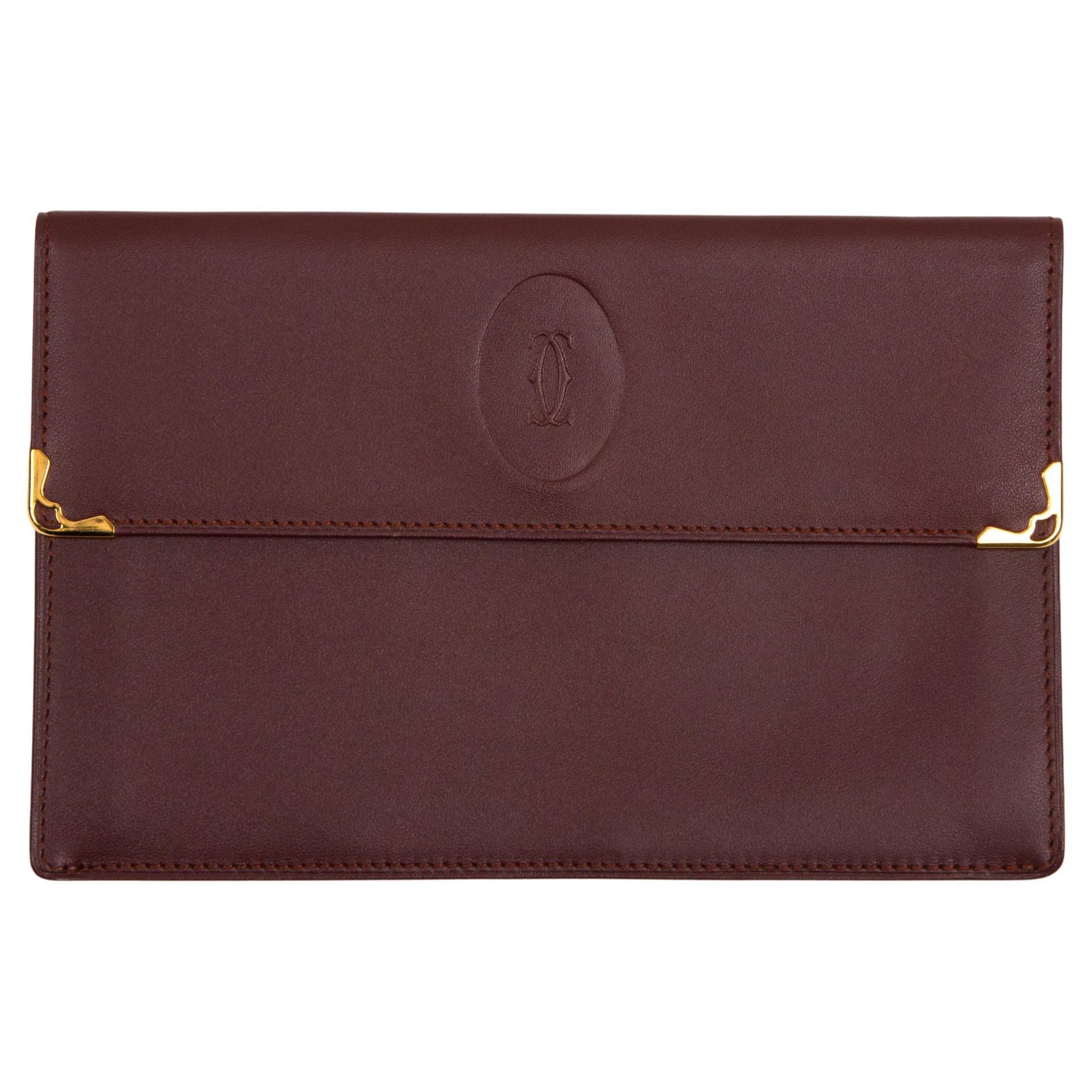Cartier Bordeaux leather Clutch