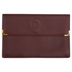 Cartier Clutch de piel burdeos