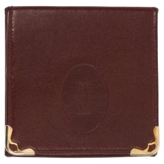 Cartier Bordeaux Leather Coin Purse