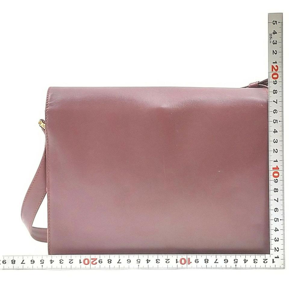 Cartier Bordeaux Leather Crossbody Flap Bag 863243 3