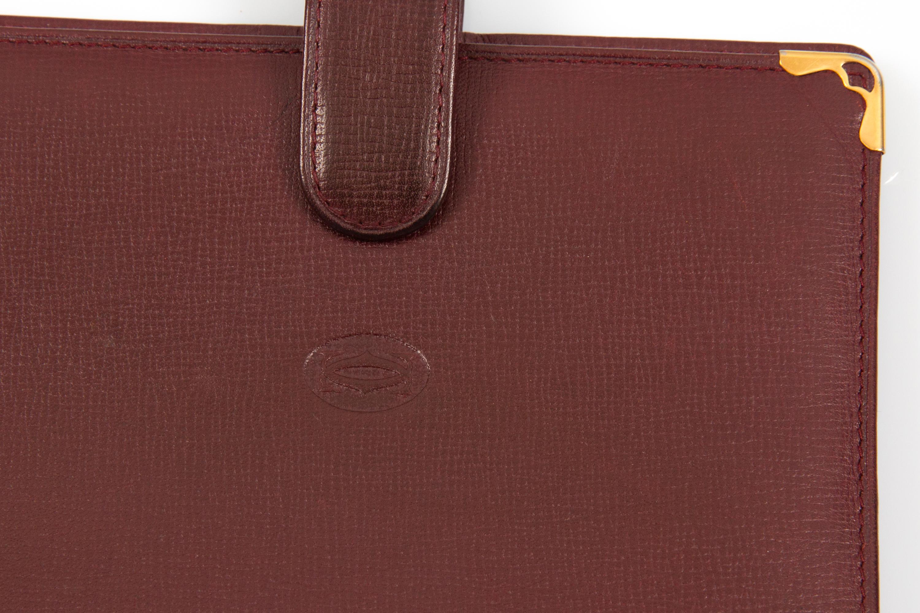 Marrone Cartier Copertina in pelle Bordeaux in vendita