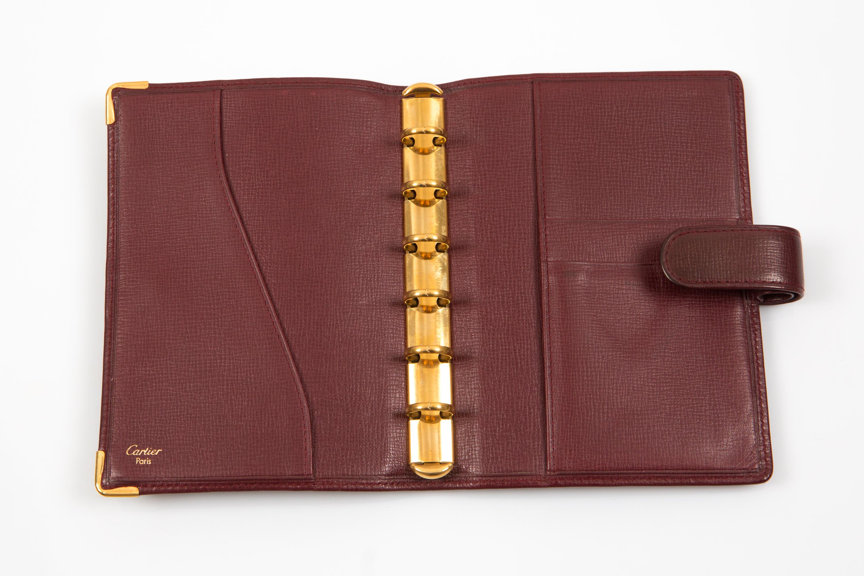 da uomo o donna Cartier Copertina in pelle Bordeaux in vendita