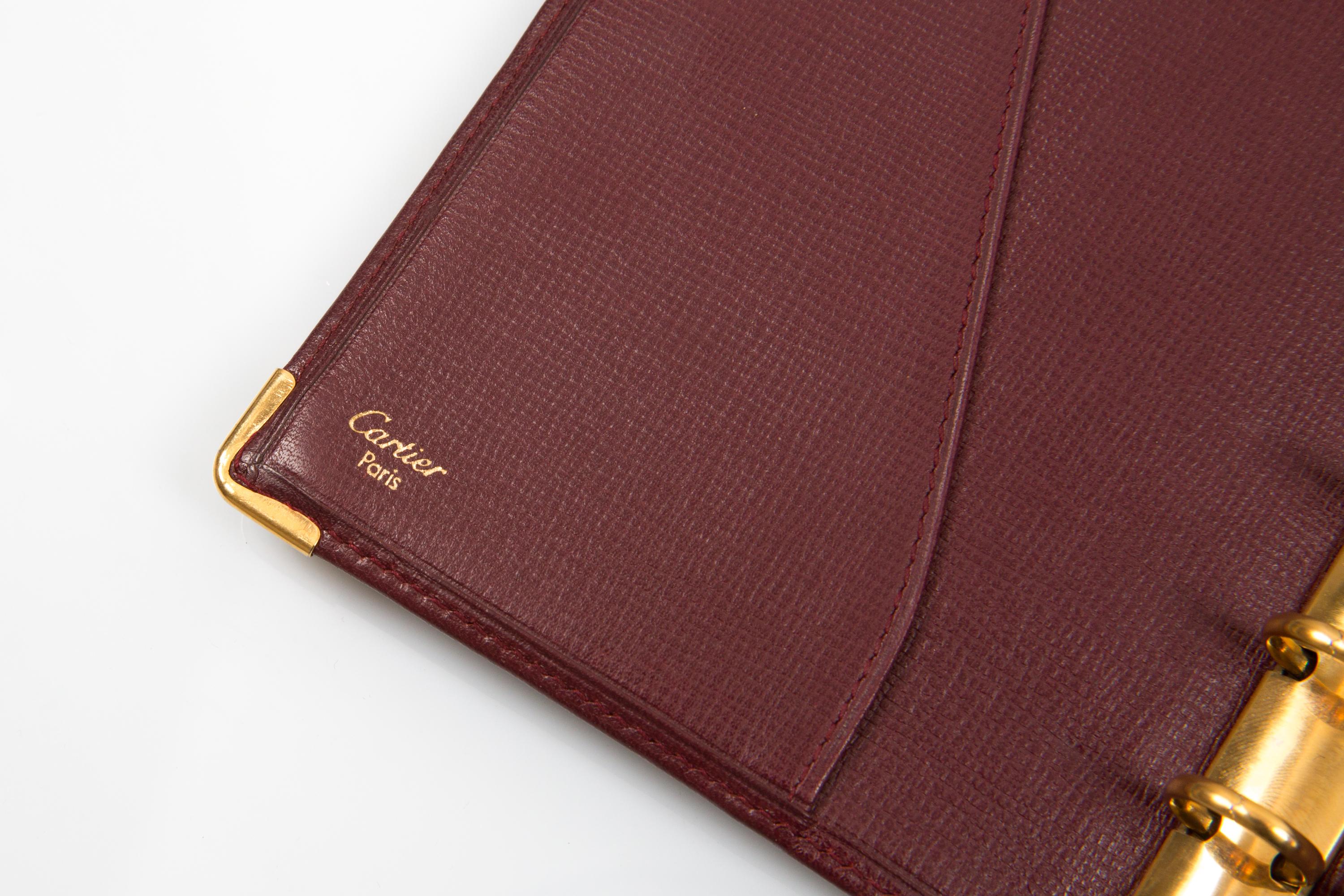 Cartier Copertina in pelle Bordeaux in vendita 1