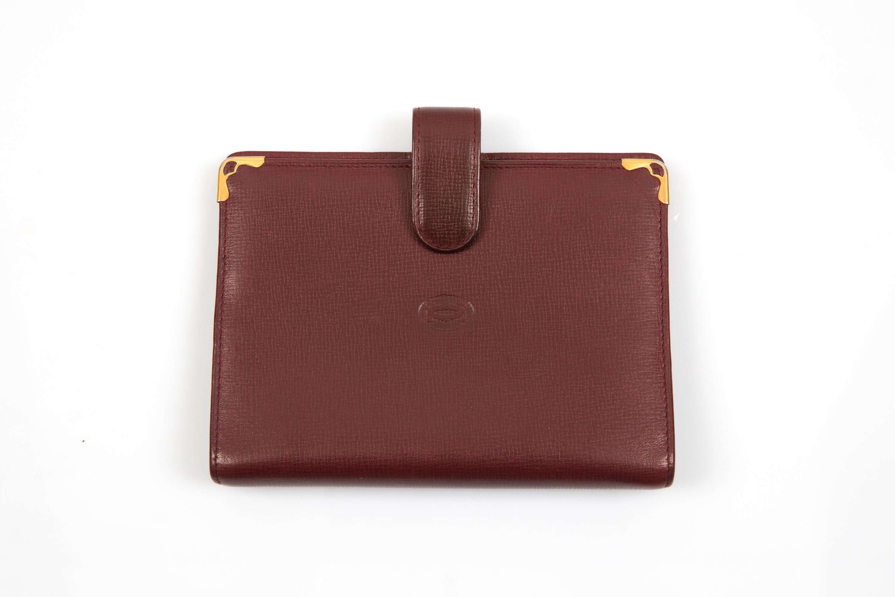 Cartier Copertina in pelle Bordeaux in vendita 3