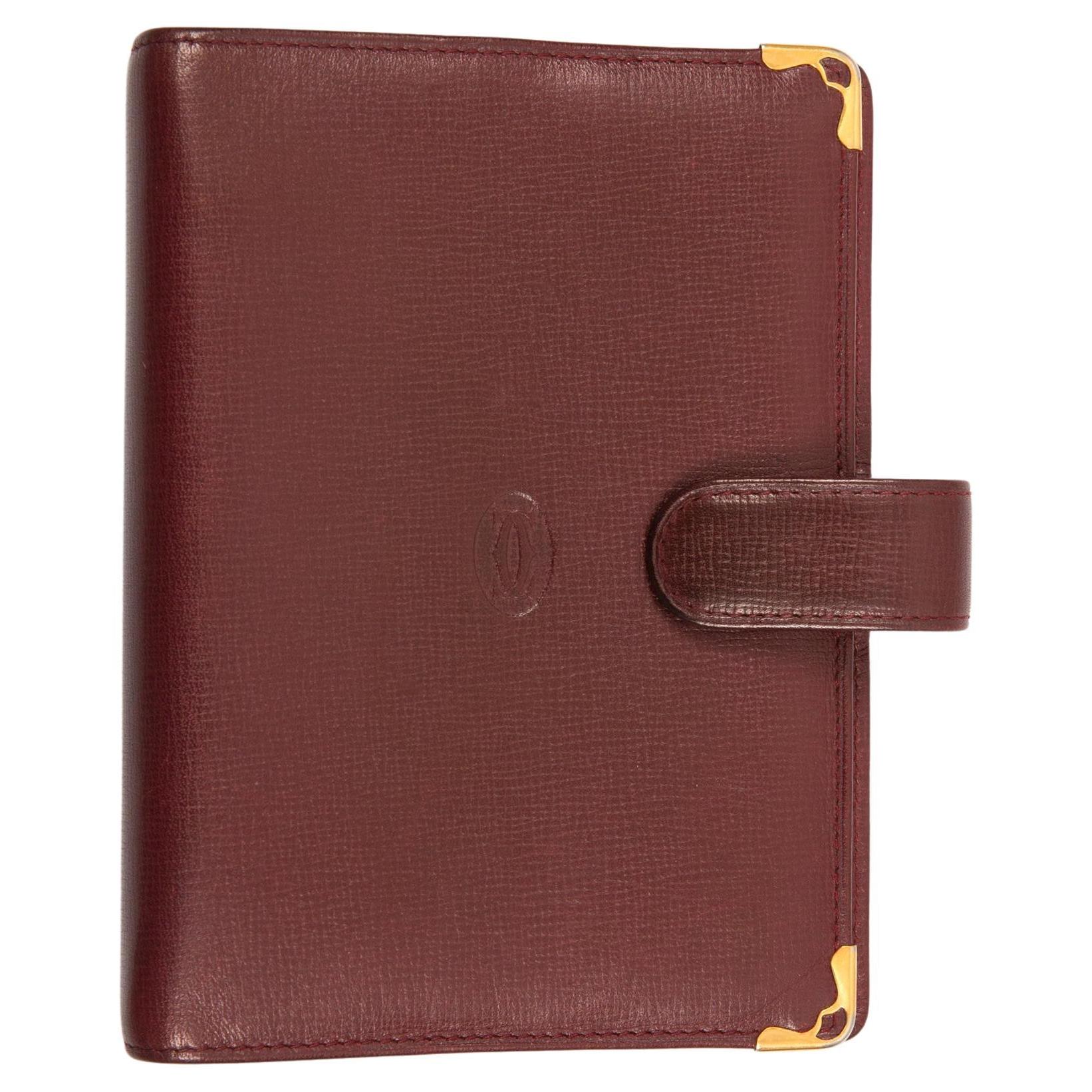 Cartier Copertina in pelle Bordeaux