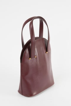 Cartier Bordeaux Leather Handbag