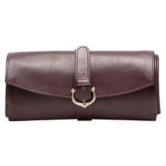 Cartier Bordeaux Leather Jewel Clutch