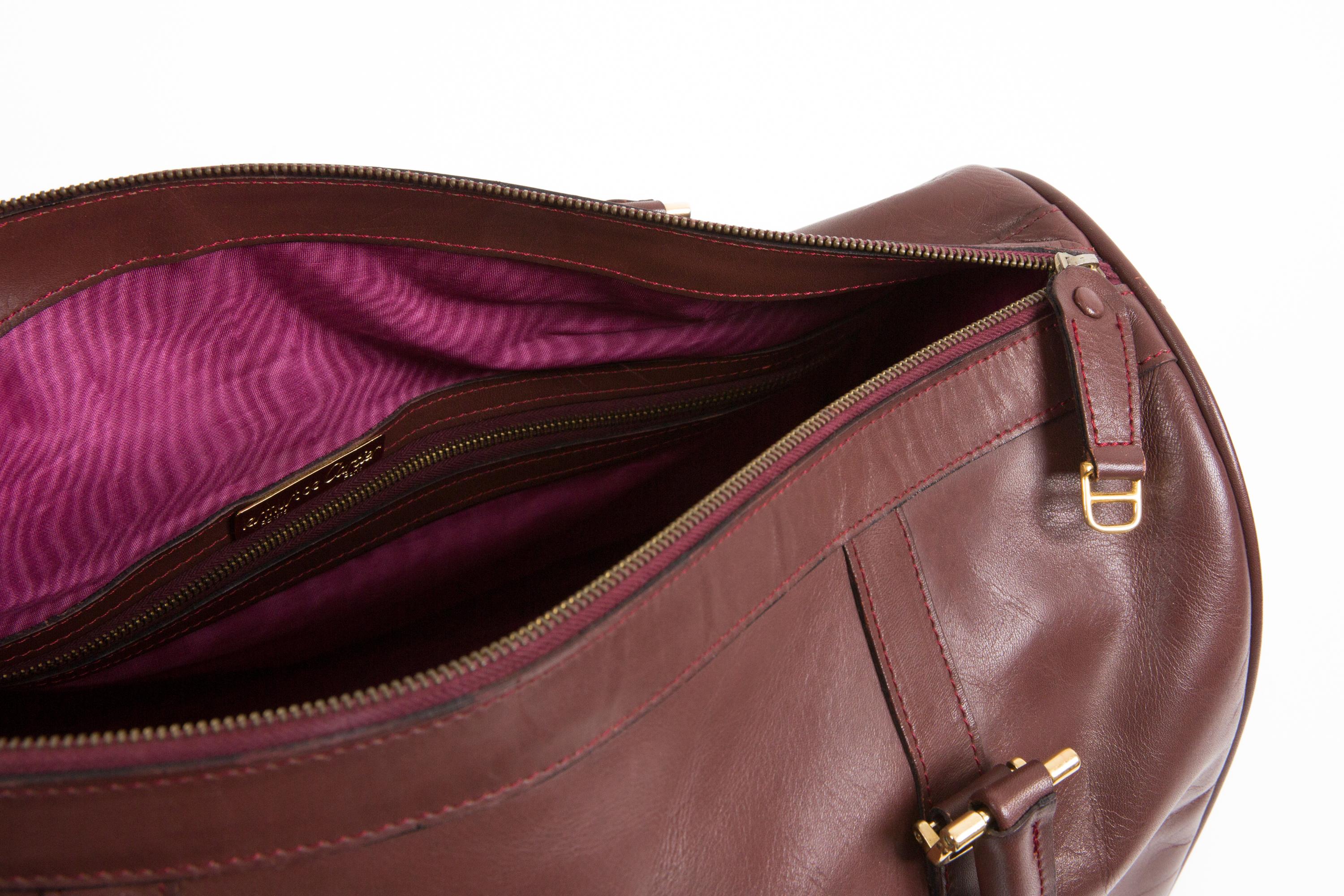 Cartier Bordeaux Leather Large Week End Bag 5