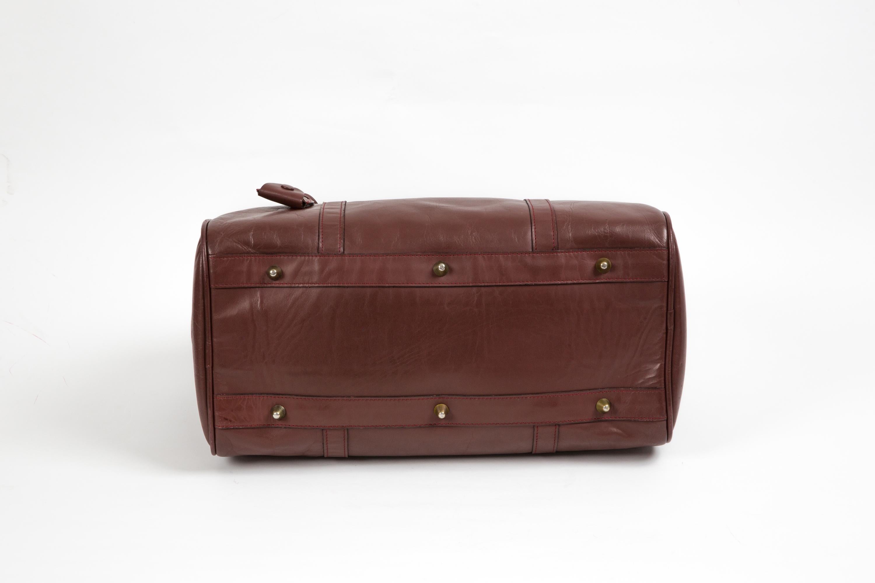 Women's or Men's Cartier Bordeaux Leather Large Week End Bag