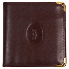 Cartier Bordeaux Leather Small Square Wallet