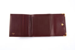 Portafoglio e portamonete in pelle Cartier Bordeaux