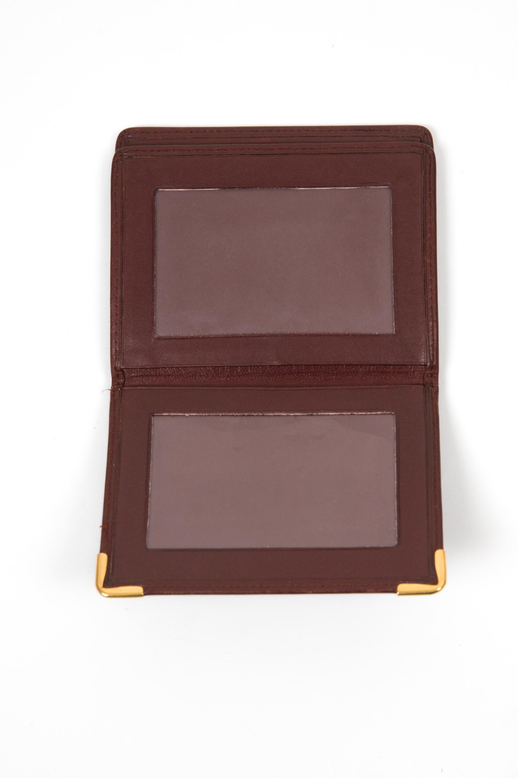 Cartier Bordeaux Leather Wallet For Sale 1