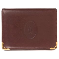 Portefeuille en cuir Bordeaux de Cartier